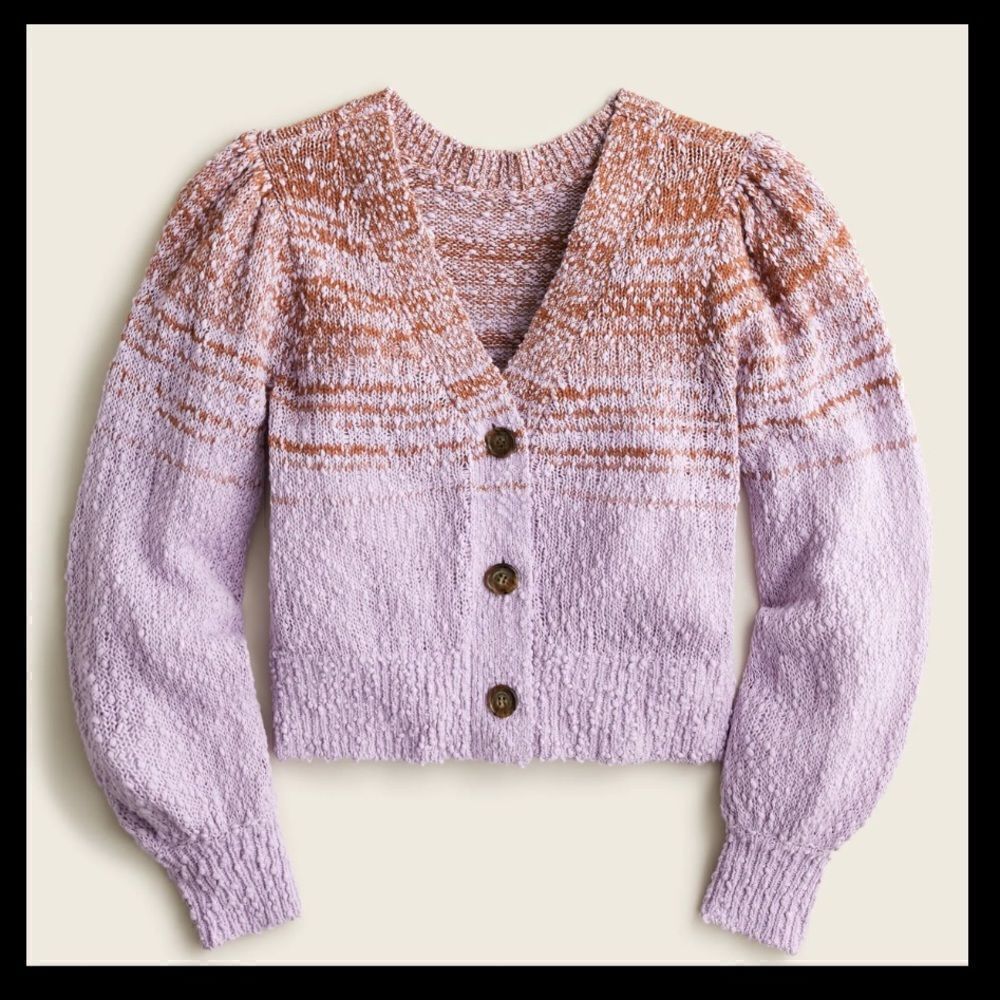 J Crew Reversible Space Dyed Cardigan NWT